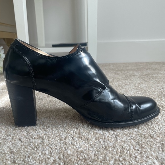 Vintage Hobbs 2-Buckle Black Leather Heels - Women’s EU 40 - Picture 7 of 9